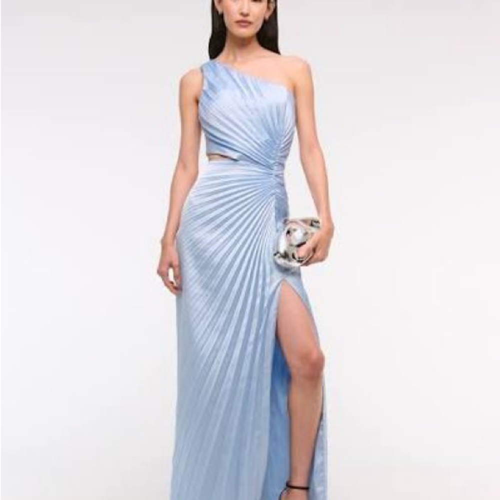 Abercrombie & Fitch Light Blue One-Shoulder Dress